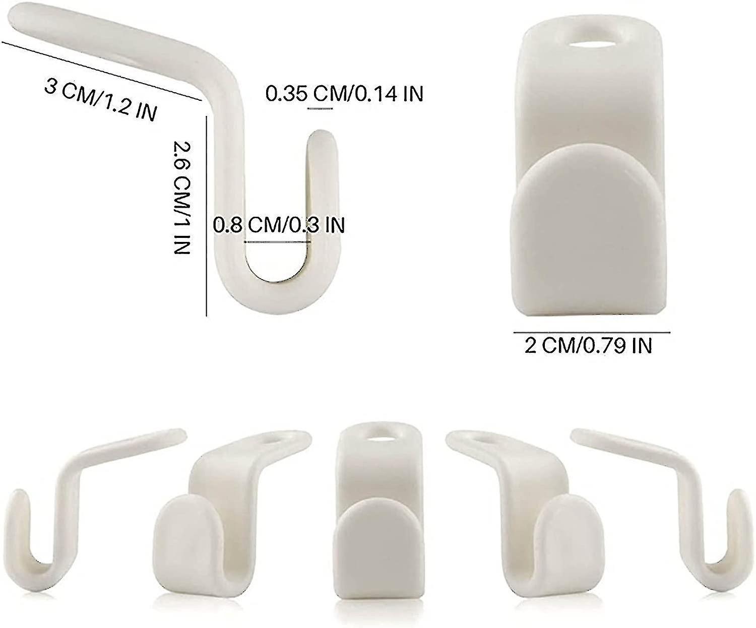 50kpl vaateripustimen liitinkoukut CSS-vaateripustimet raskaaseen käyttöön, valkoinen