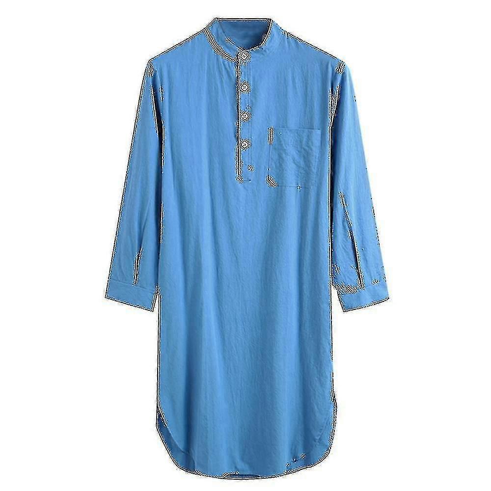 Camisa de dormir camisón de algodón para hombre szkyd