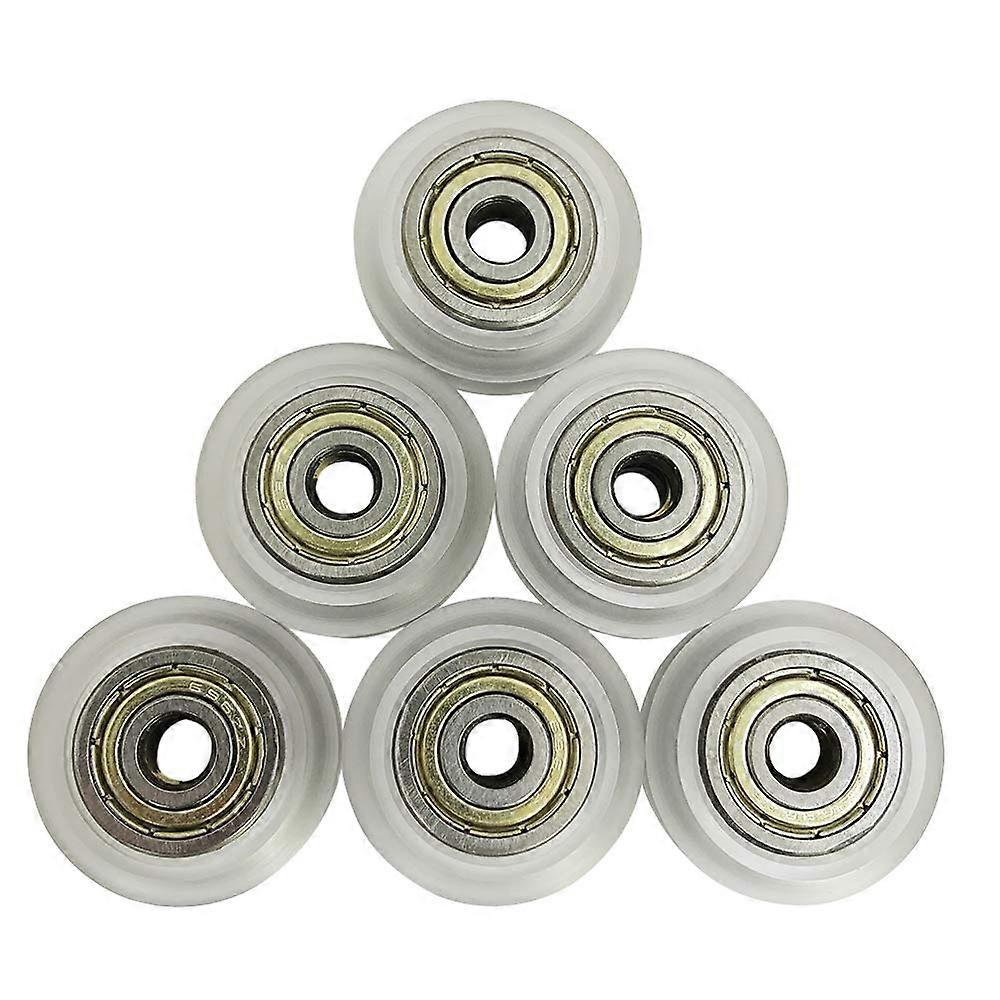 6pcs Polycarbonate CNC 3D Printer Replacement Bearings Compatible with CR-7, CR-8, CR-10, CR10S, 3 Pro Clear