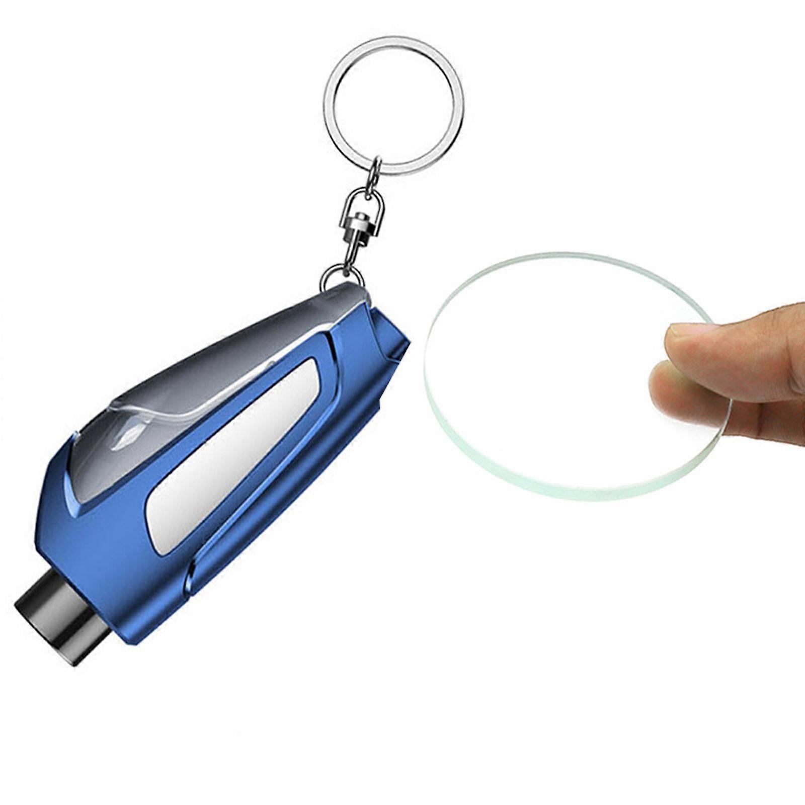 Bilvinduknuser, 3-i-1 nøkkelring til vindusknuser, setebeltekutter og vindusknuser, bilsikkerhetshammer, bærbar glassknuser