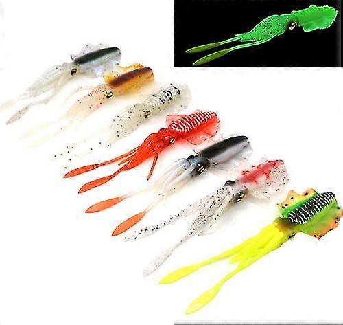 Iscas de Lula Macia Iscas de Polvo de Água Salgada Isca Squidy Isca Macia Isca Luminosa 5pcs _au