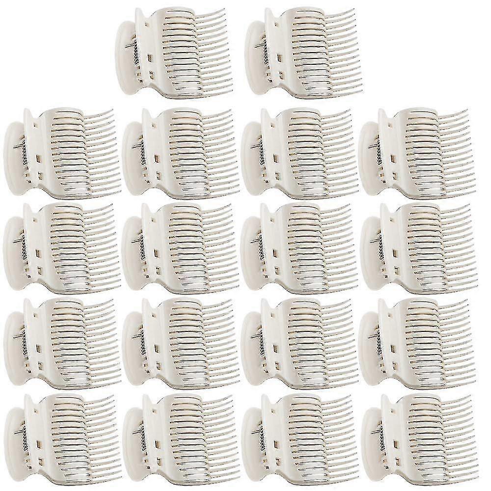 18 stuks Hot Roller Clips (wit) -