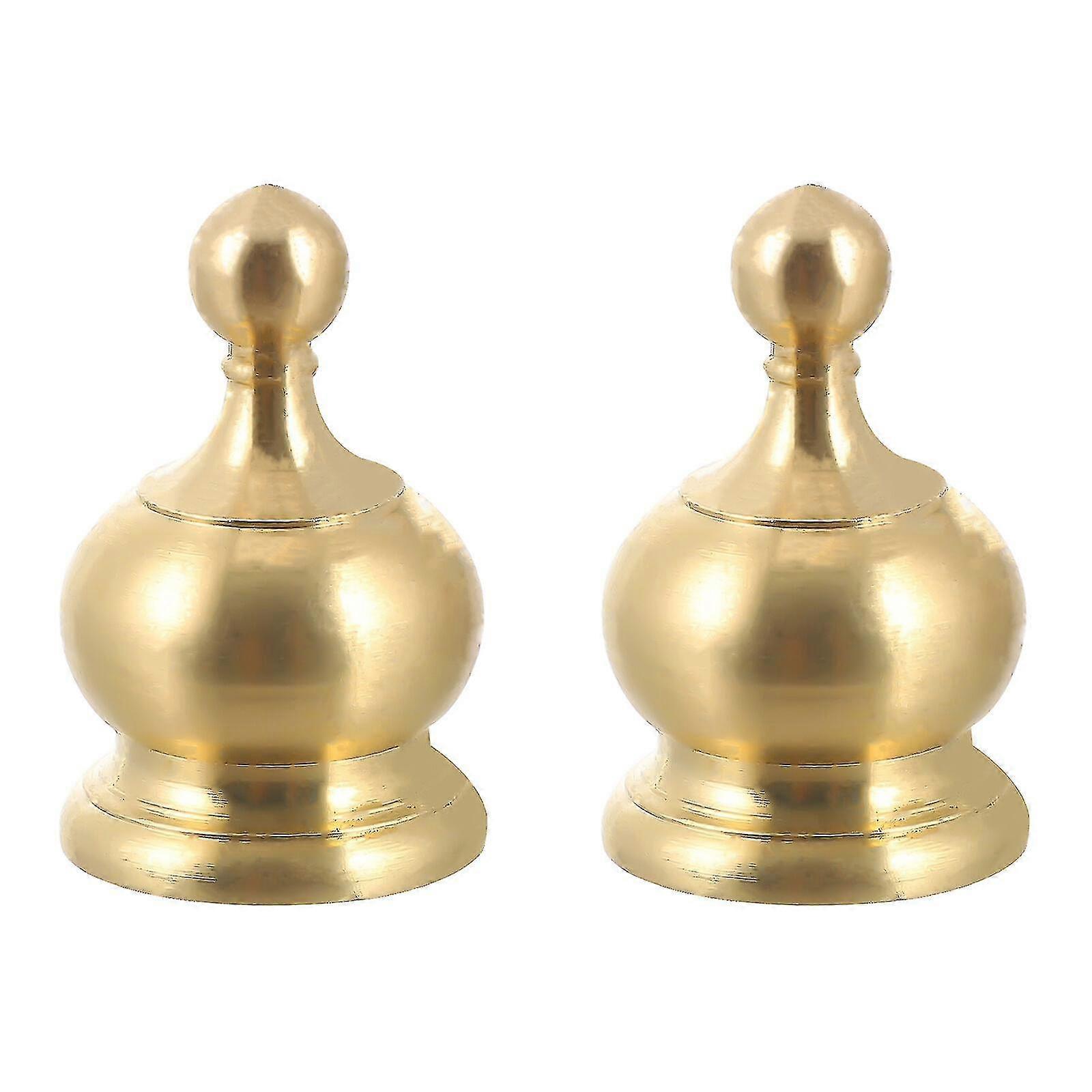 2pcs Replacement Lamp Finial Lighting Knob Decor Crown Shape Chic Light Knob