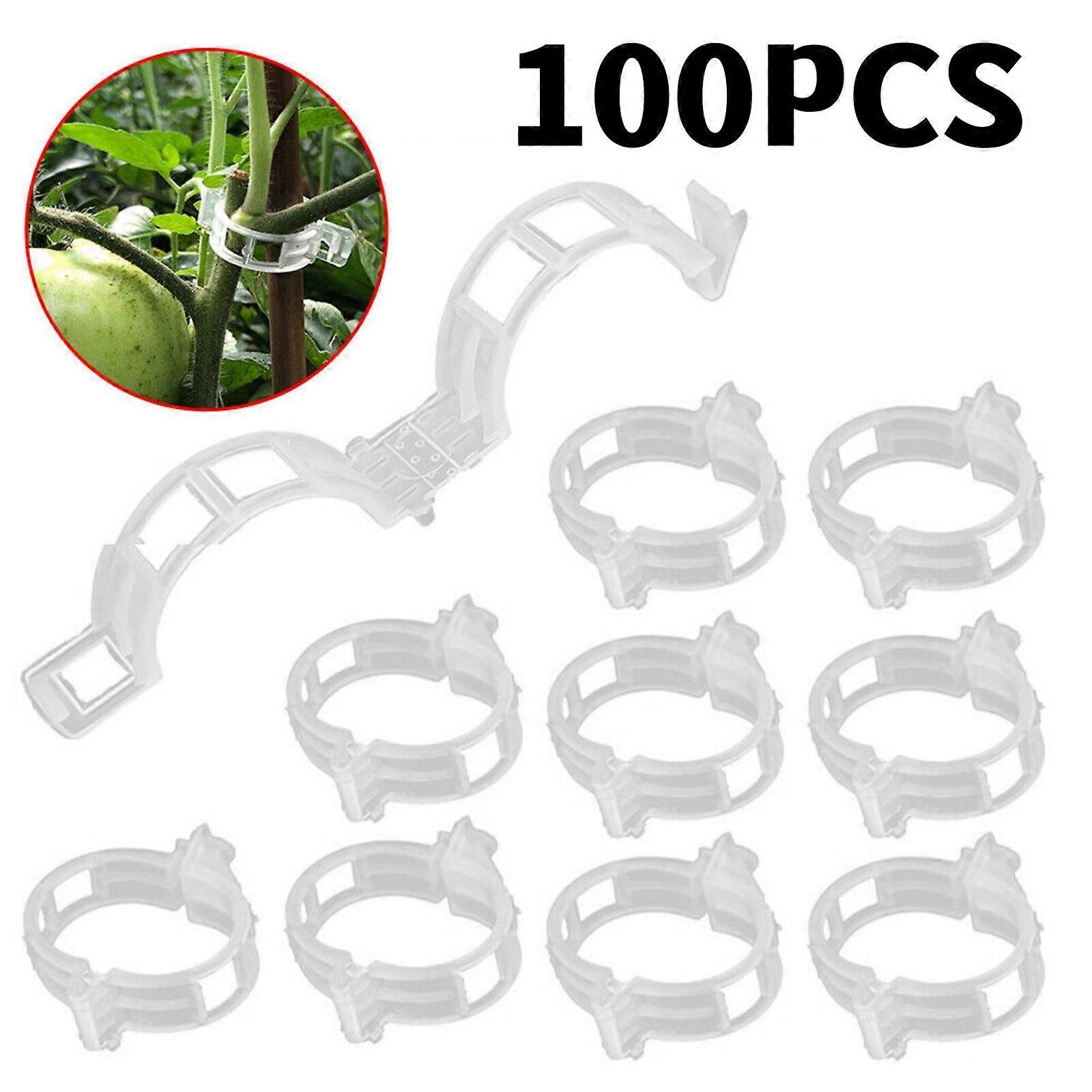 100Pcs Tomato Vegetable Garden Plant Support Clips Trellis Rope