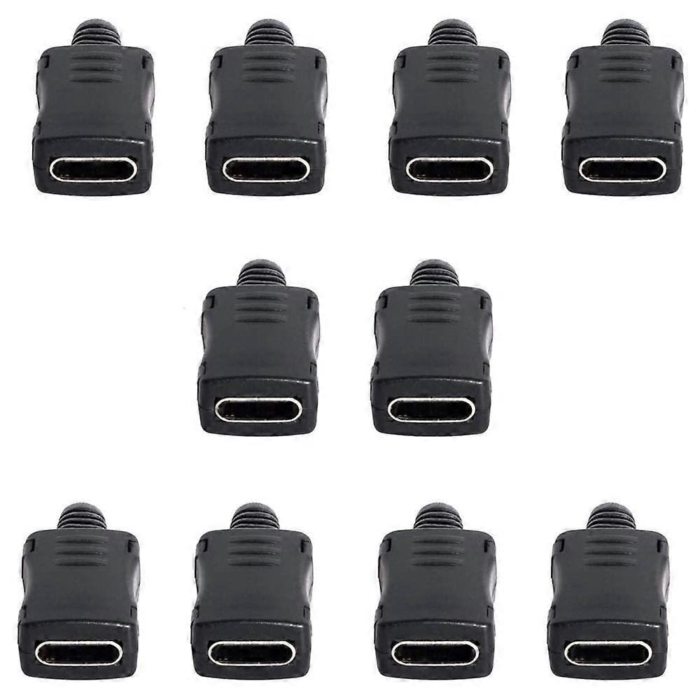 10PCS 4Pin Type C Socket Connector USB C Female SMT Type with PC Board Housing for OD 3.0mm Cable
