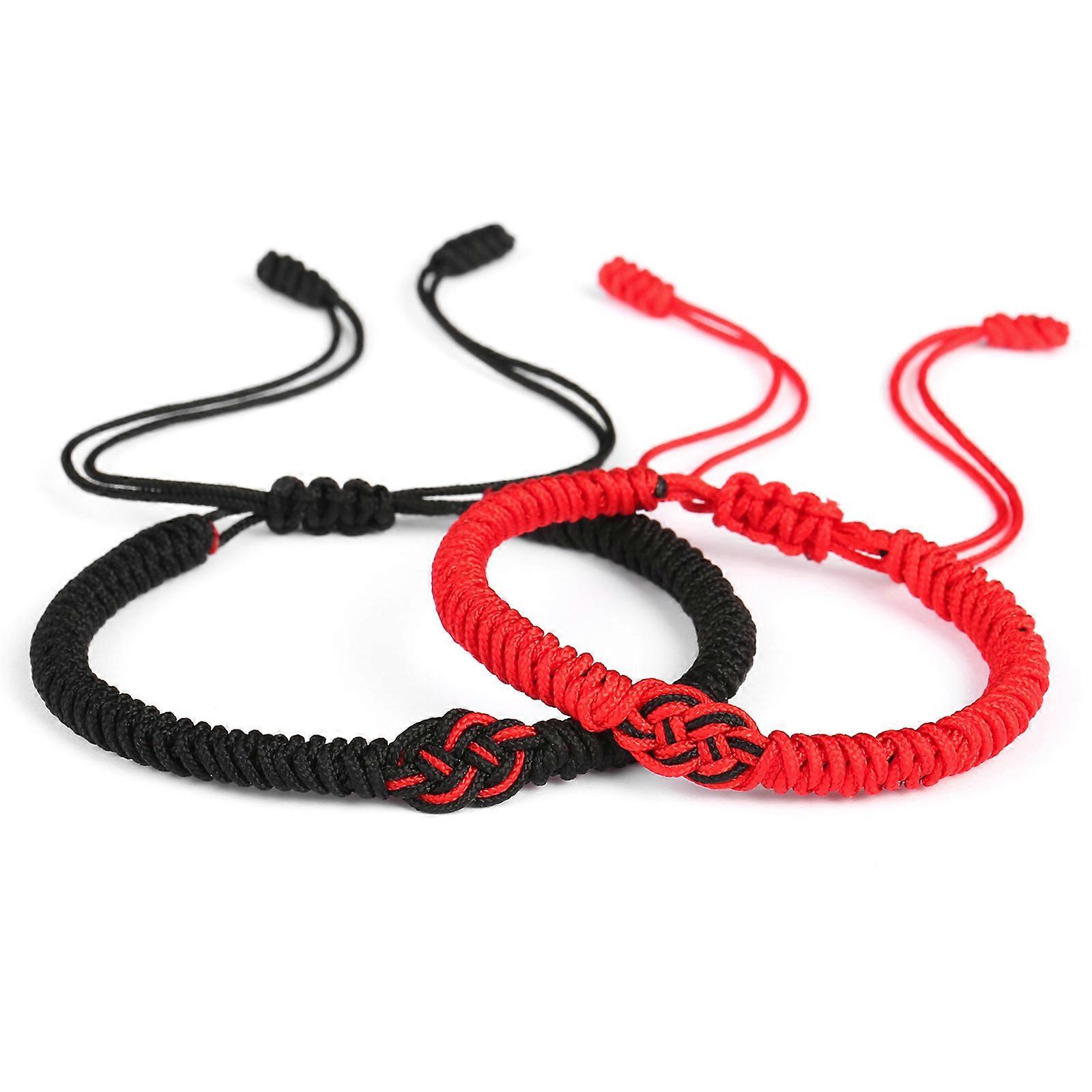 Couple Bracelets Handmade Black Red String Mixed Infinite Love Lucky Bracelet