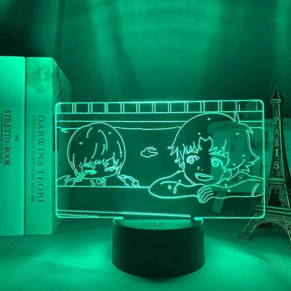 3D Night Light, Acrylic Panel Abs Base USB Cable Illusion Effect Multi-Color Remote Control Lamp Gift for Anime Lovers (Color : Remotecontrol)