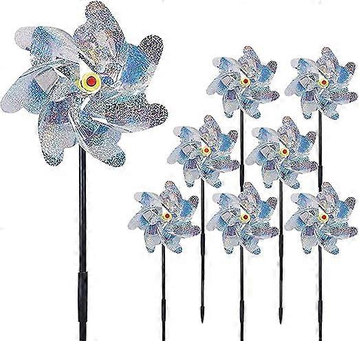 Bird Windmill,8 Pieces Anti-Bird Windmill,Reflective Bird Repellent,Fear Birds,Bird Repeller,Reflective Windmill