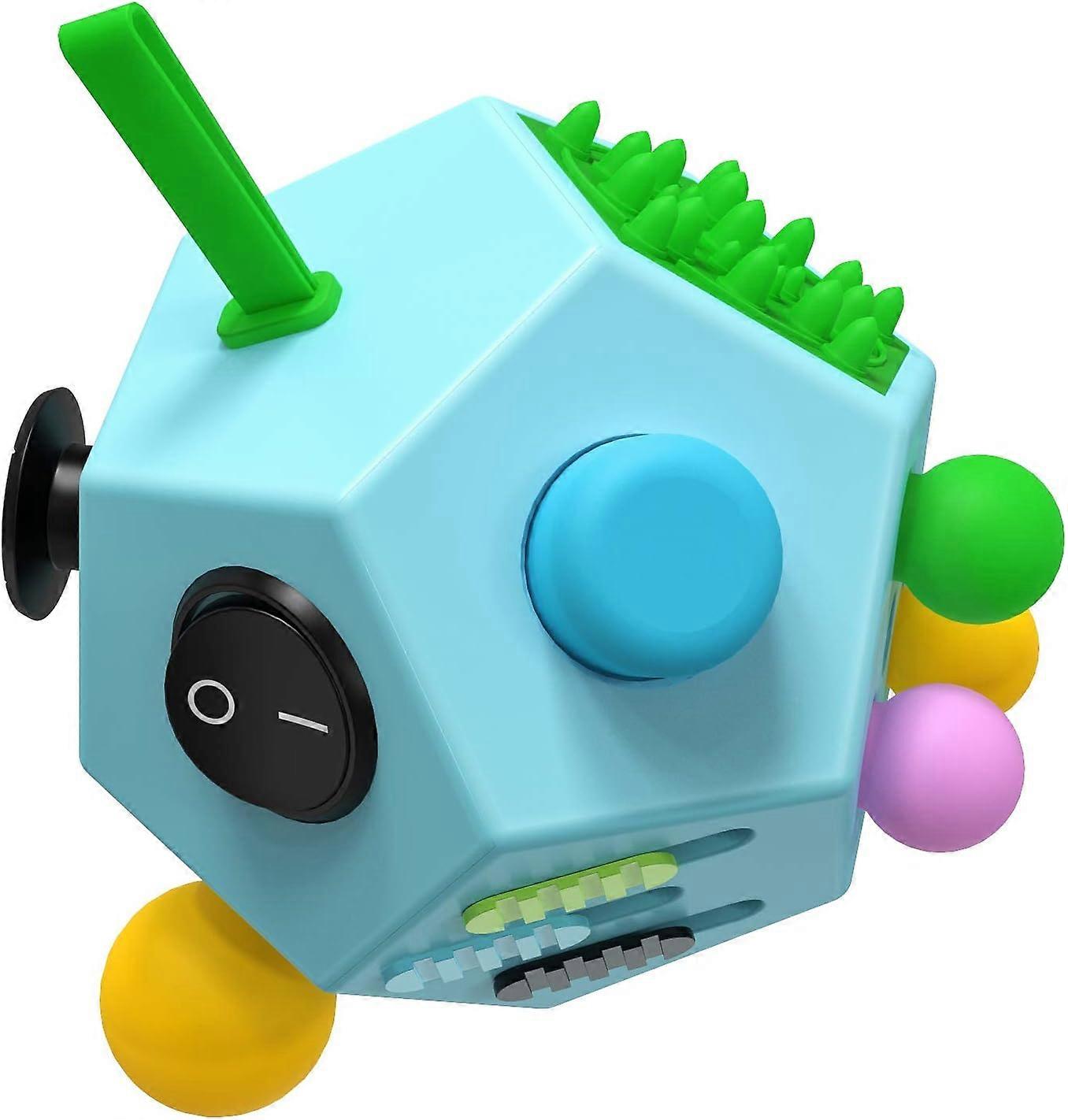 12-Side Fidget Cube, Fidget Twiddle Cube Dodecagon Stress Reducing Manual Toy for ADD, ADHD, Autism Children and Adults