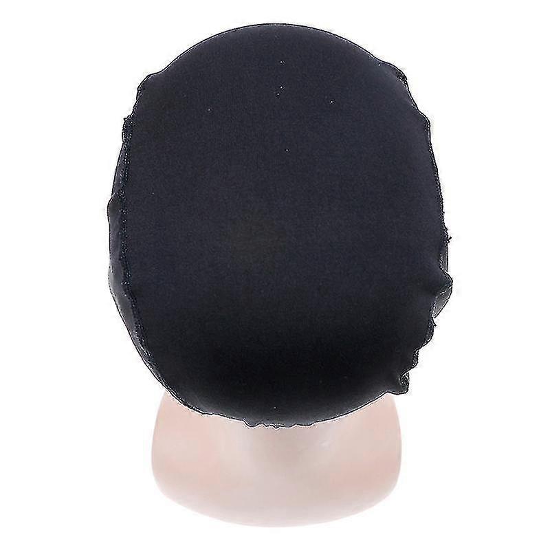 Black Spandex Dome Cap Mesh Hair Net For Making Wigs Snood Stretchy Wig Cap