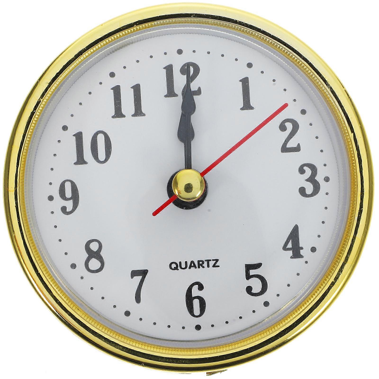 Retro Clock Insert DIY Round Clock Head Simple Inlaid Clock Head with Clock Mechanism