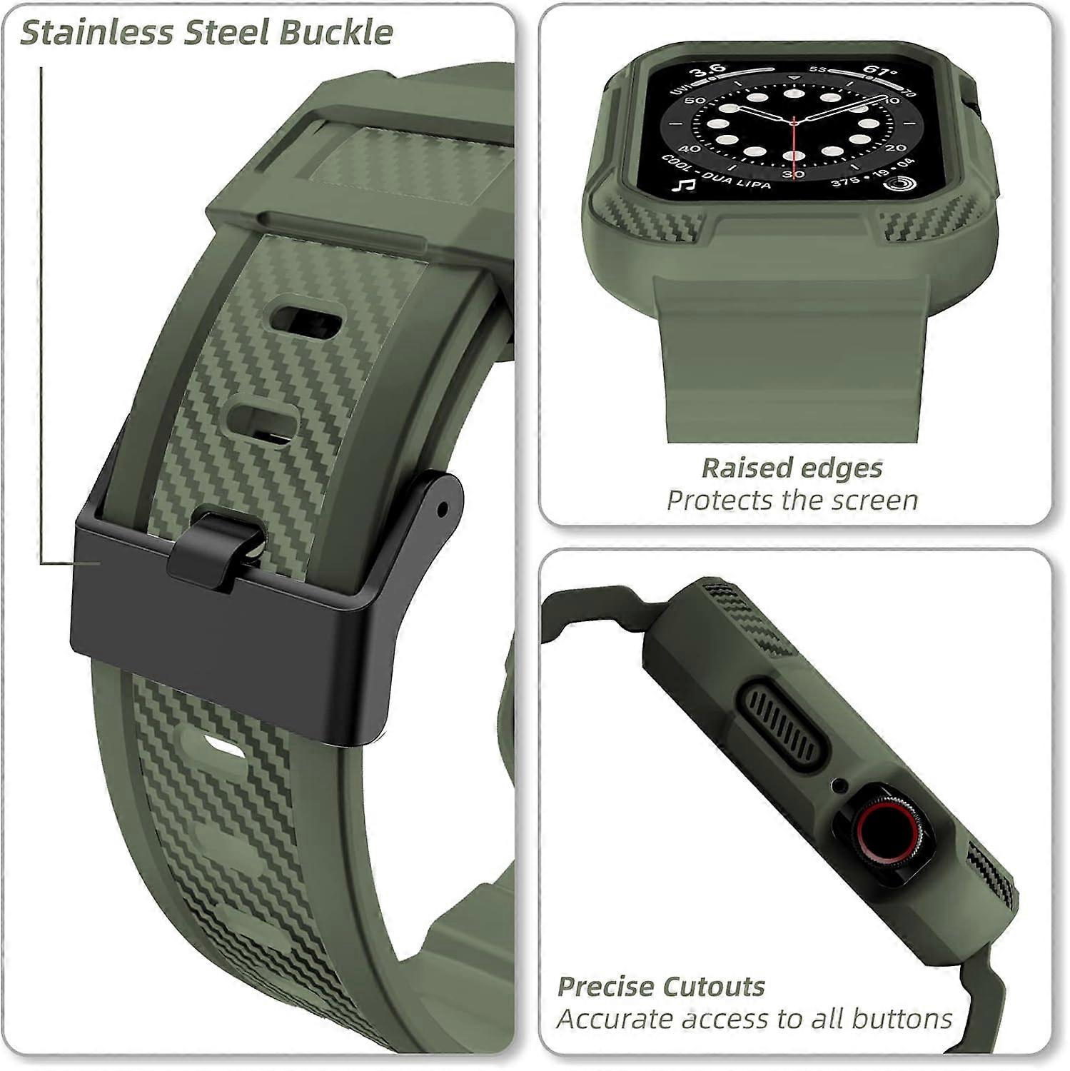 Rugged TPU Shockproof Bumper Case Cover For Fossil Gen 6 42/44mm Smartwatch