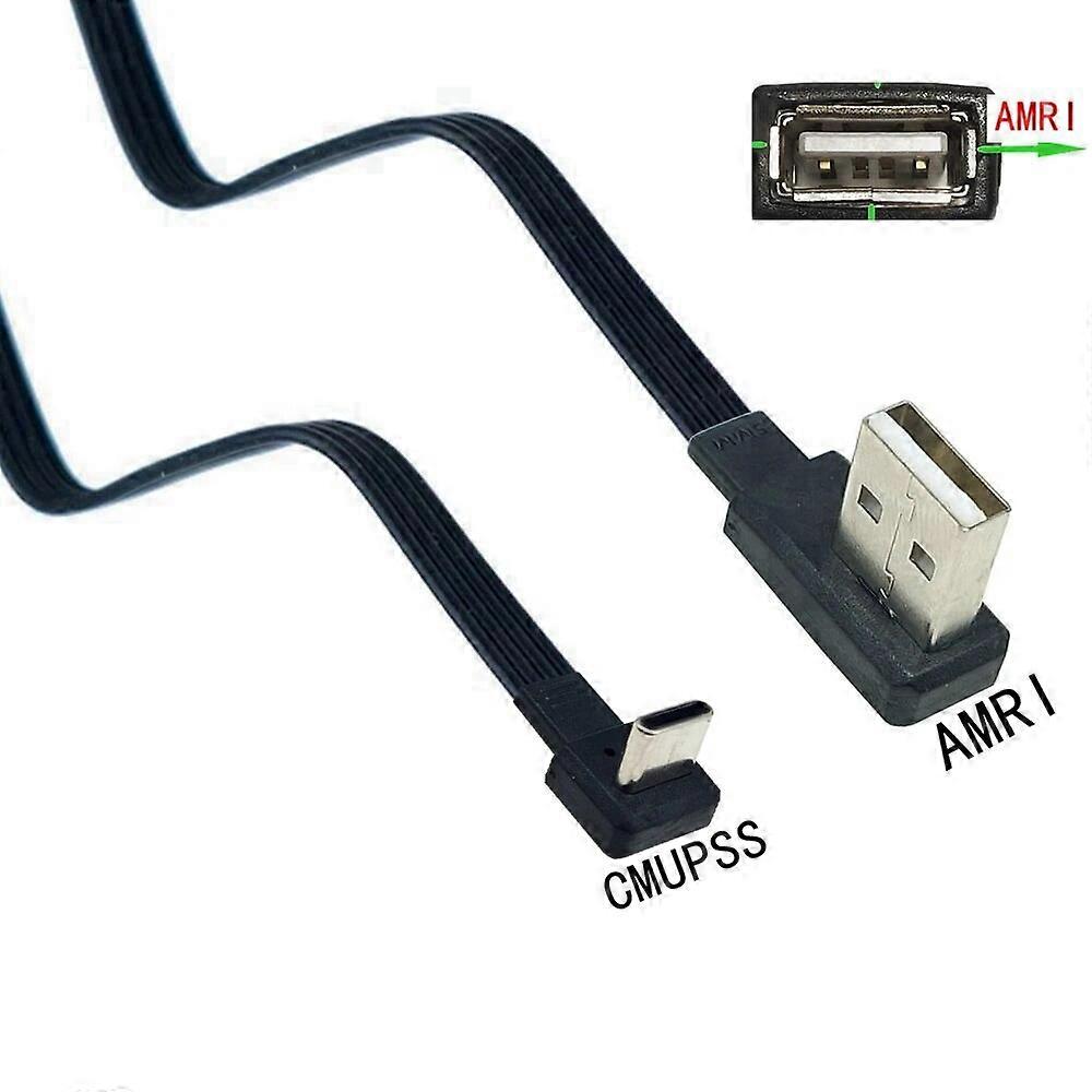 50CM Ultra thin elbow c-type data cable USB 2.0 double elbow charger Po short-term portable universal 10CM-100CM