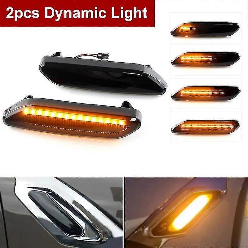 2pcs For Bmw Mini Cooper R60 R61 Countryman Paceman Dynamic Scroll Flashing Led Side Marker Indicator Lamp Turn Signal Lights