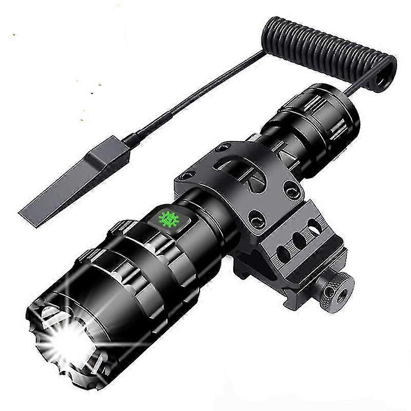 Tactical Torch 3000 Lumens Super Bright L2 Led Flashlight Usb Rechargeable 5 Light Modes Picatinny Rail Mount And Push Switch For Outdoor Fishing [ene