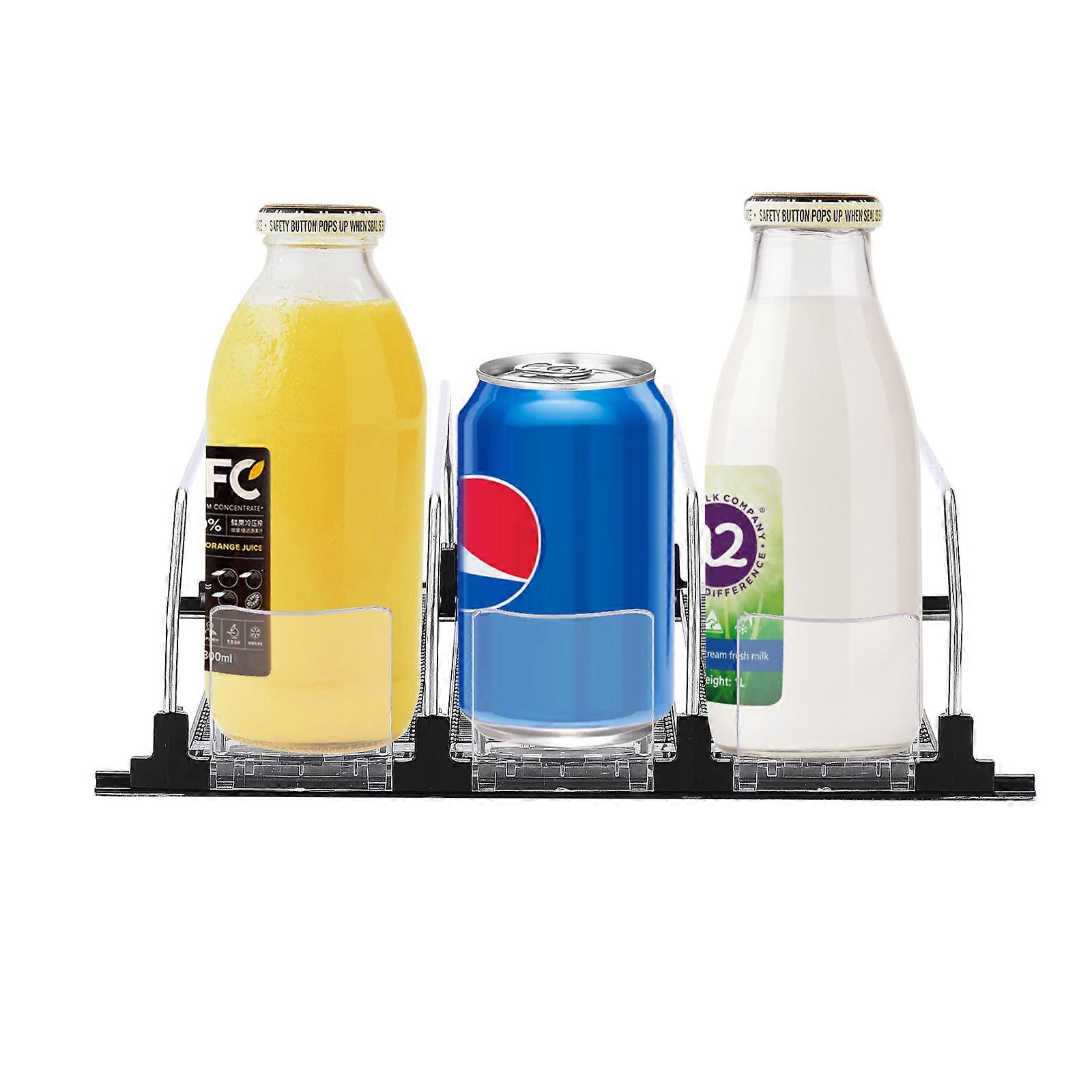 Large Capacity Automatic Pusher Glide Soda Can Organizer Plastic  Storage Fridge-Holds