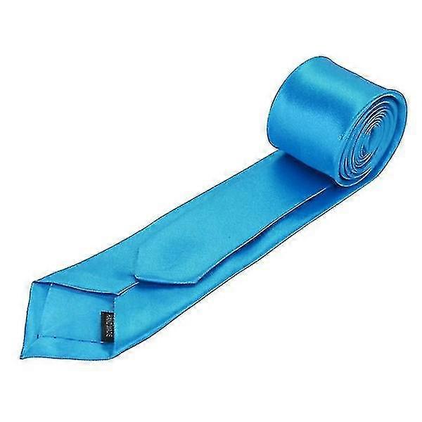 Cravatta Slim Uomo 6cm - Tinta Unita Con Lucentezza, Design Tedesco