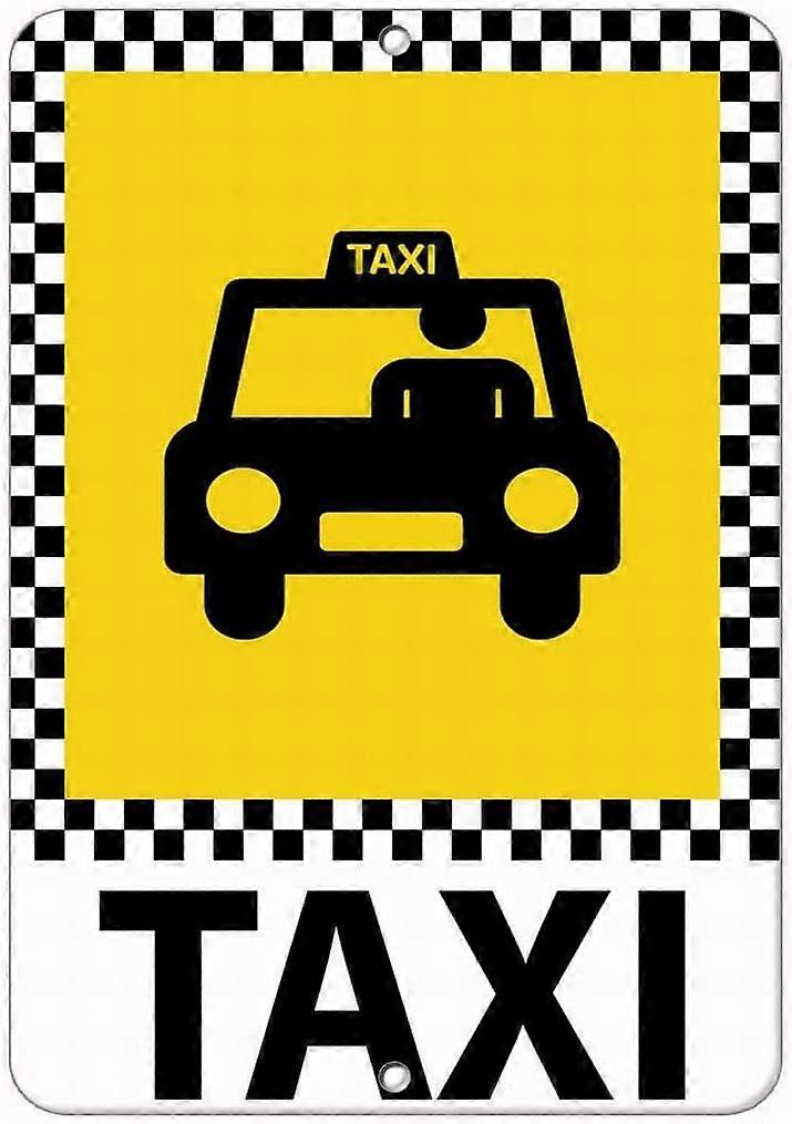 Säkerhetsskylt 12x16 Faroskylt Taxi parkeringsskylt Varning Varning Tennskyltar Metall Utomhusgata Väg Dekor