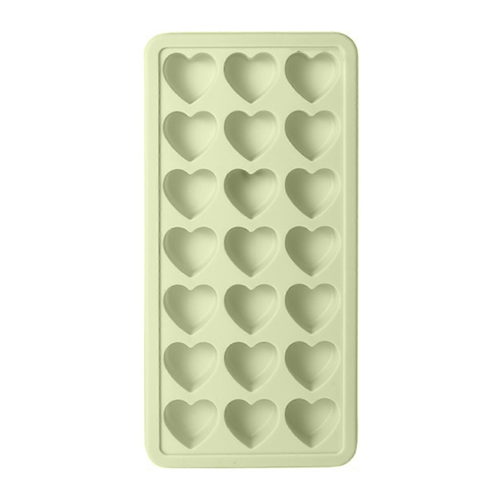 Ice Cube Tray Heart Shape Food-grade Silicone 21 Grids Large Capacity Ice Tray Mold for Bar