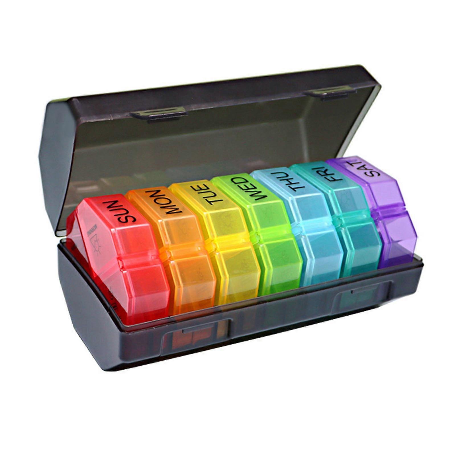Pill Box Portable Dust-Proof Compact Easy to Carry Reusable Put Pills Lightweight Daily Use Pill Container for Trip