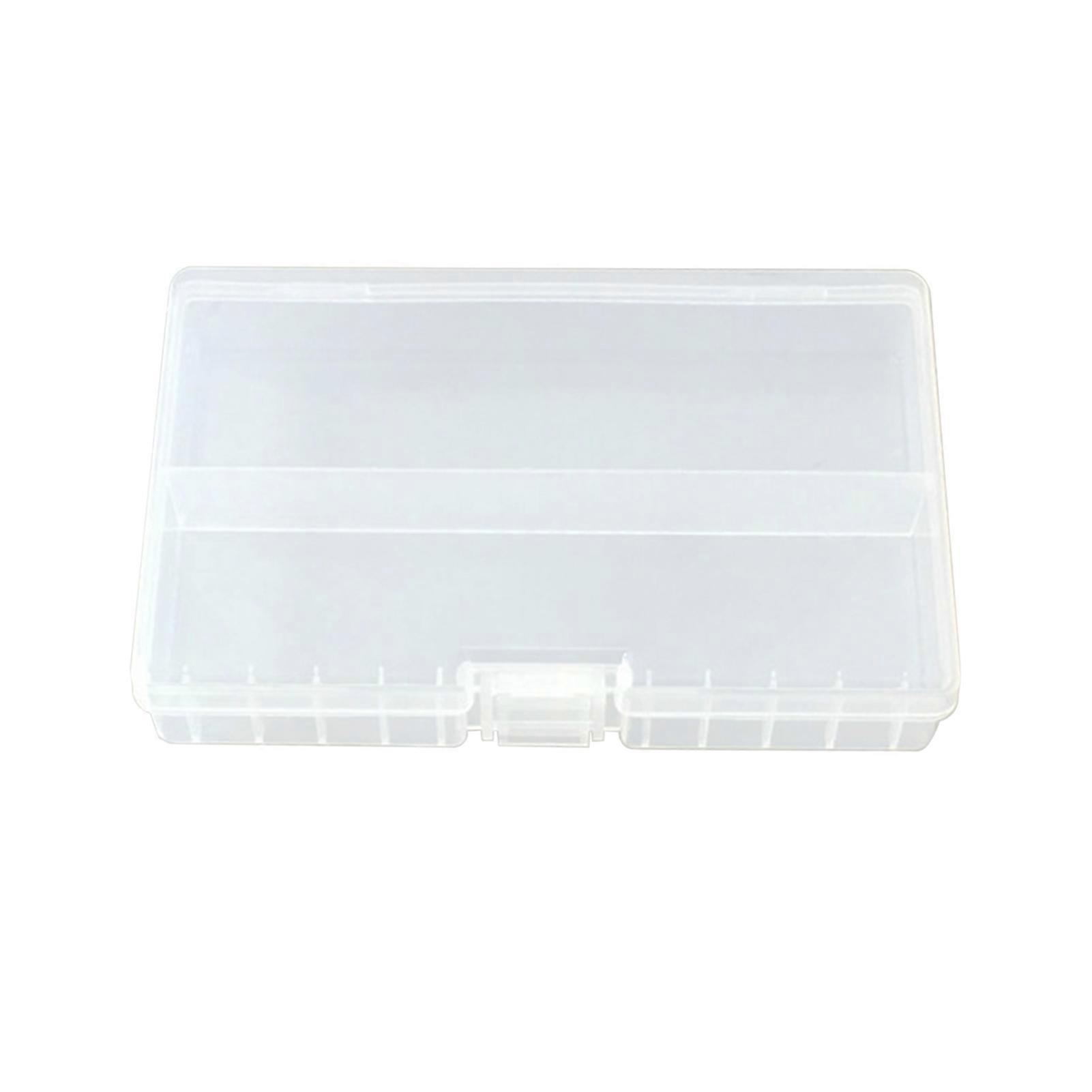 Battery Storage Box Transparent Large Capacity Portable 48Pcs AA AAA Rechargeable Battery Container Organizer for Home