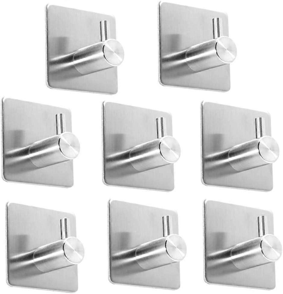 8 αυτοκόλλητοι γάντζοι τεμαχίων 8 αυτοκόλλητοι γάντζοι τεμαχίων, γάντζος τοίχων λουτρών λουτρών ανοξείδωτου 2.5kg (ασήμι)