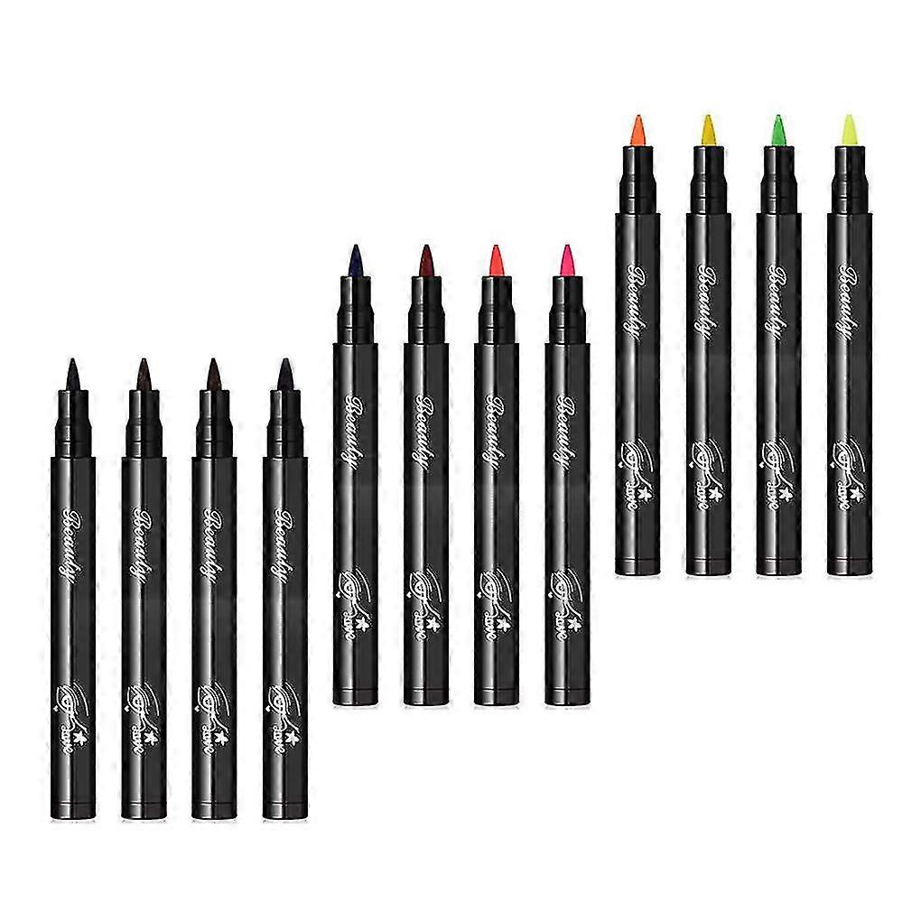 Pack De 12 Eyeliner Résistance à l’eau colorée Pratique à utiliser Œil Durable
