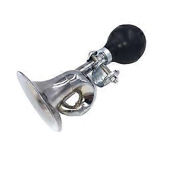 Fahrrad Bugle Horn, Metall Squeeze Clown Bugle für Fahrrad, Fahrradklingel, Universal, Fit für 22,2 mm Lenker (1 Stück, Silber)