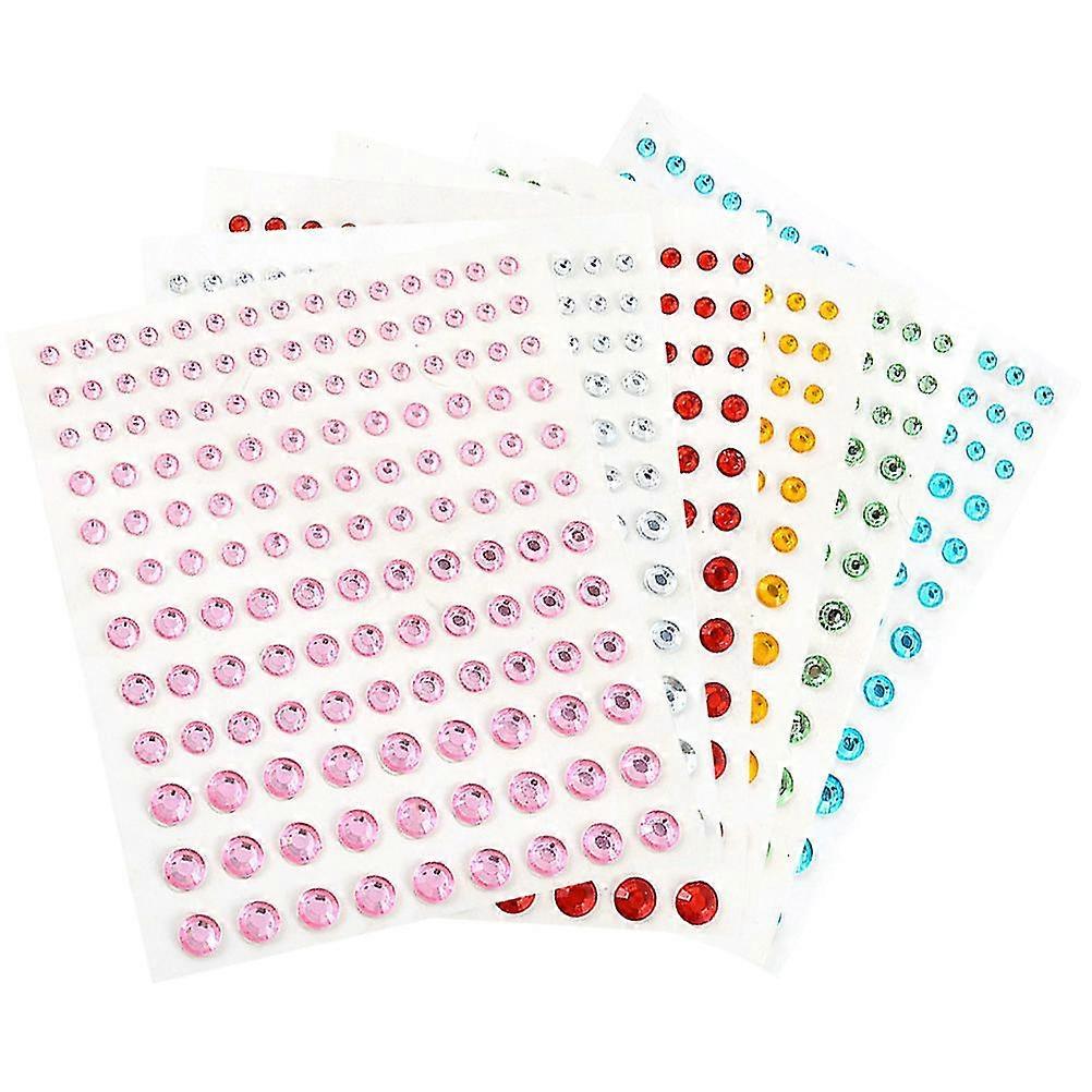 6 Sheets Face Gems Craft Jewels And Gems Face Jewelry Makeup Rhinestones For Eyes