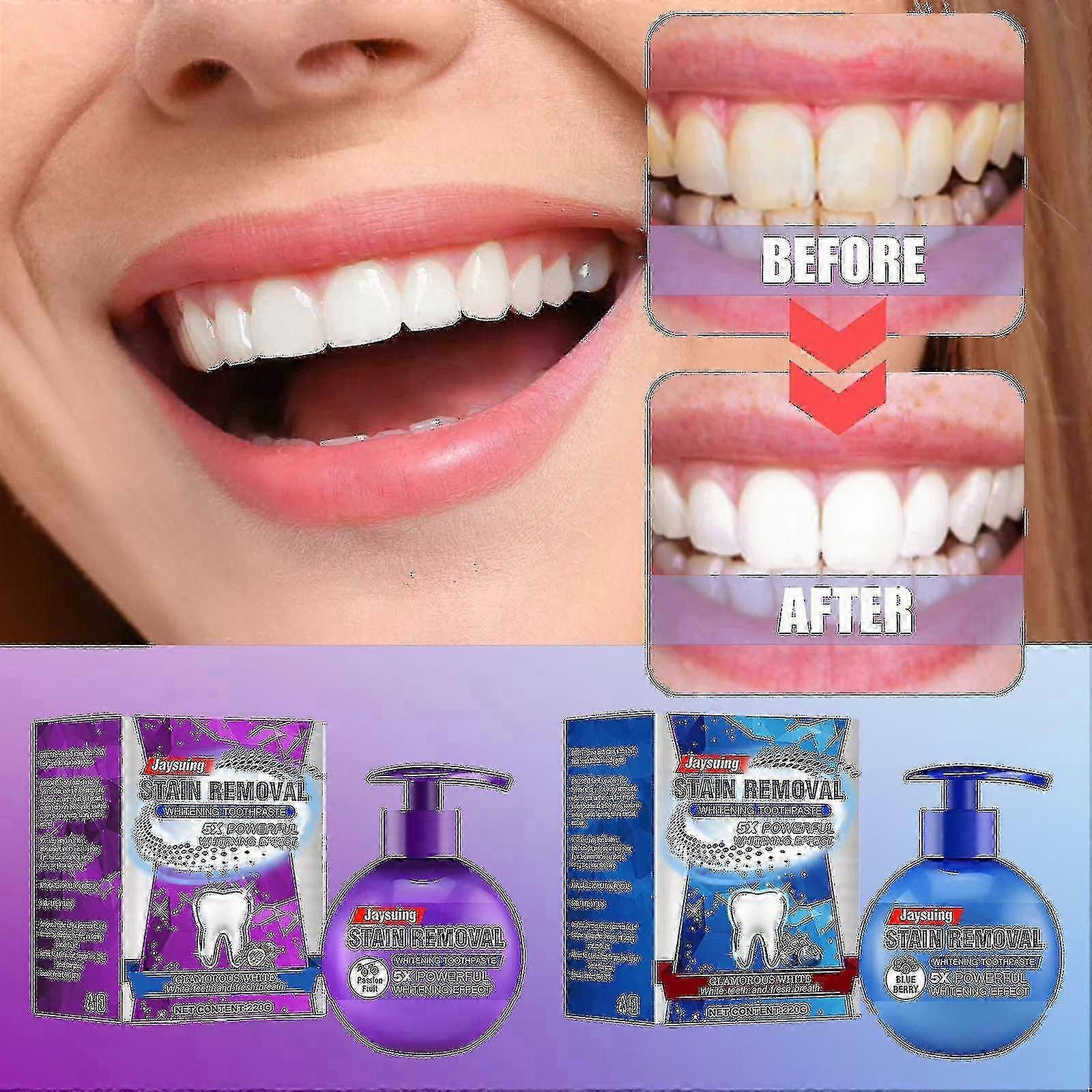 ジェイスイング ブルーベリー パッション フルーツ ブライトニング 歯磨き粉 - 重曹プレス オーラルケア | |