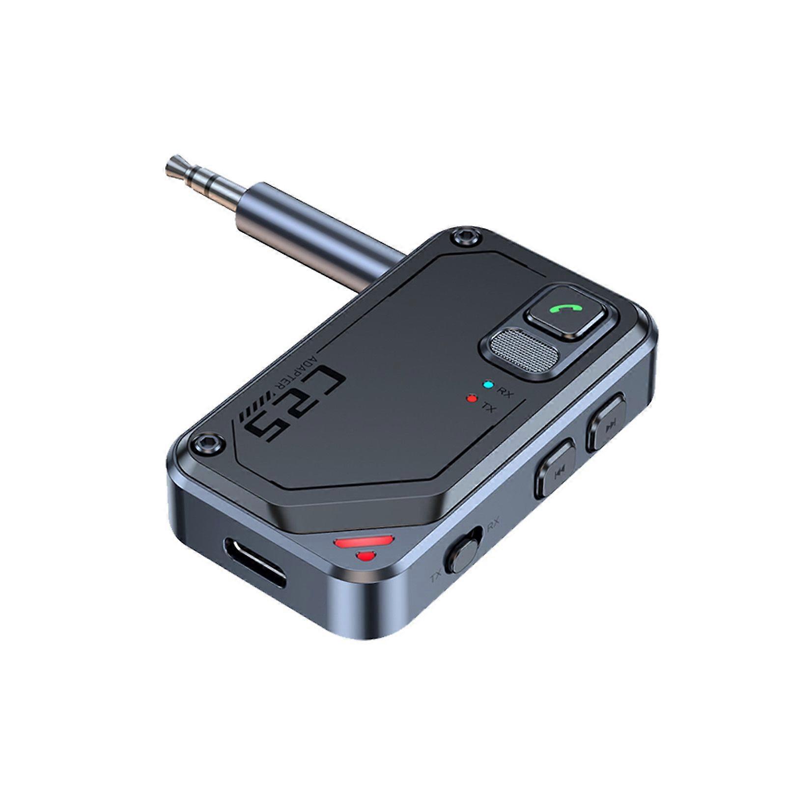 Bluetooth 5.3 Car Wireless Transmitter Receiver Adapter AUX Audio 3.5mm Jack js