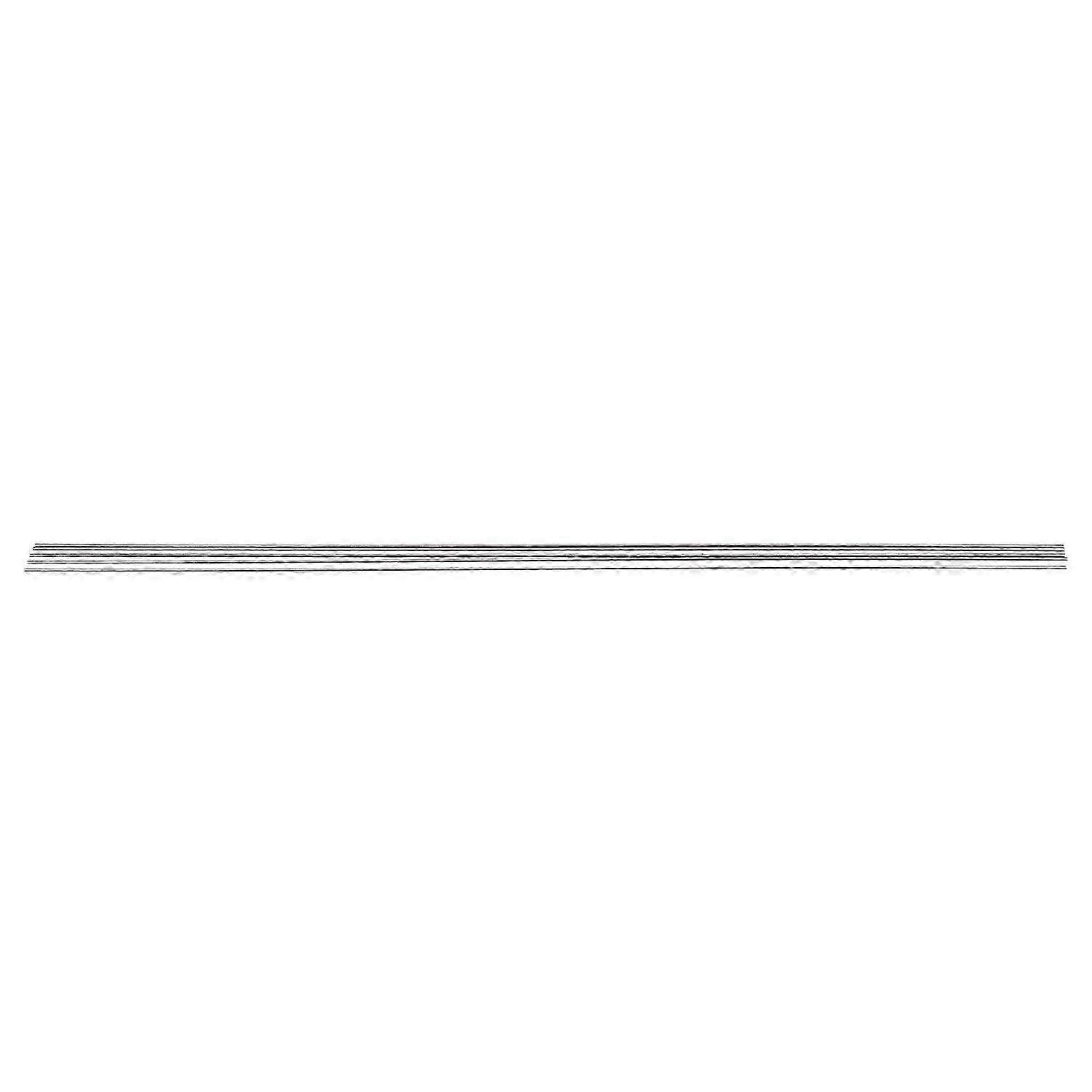Lot de 5 tiges rondes circulaires en acier inoxydable de 500 mm x 2 mm