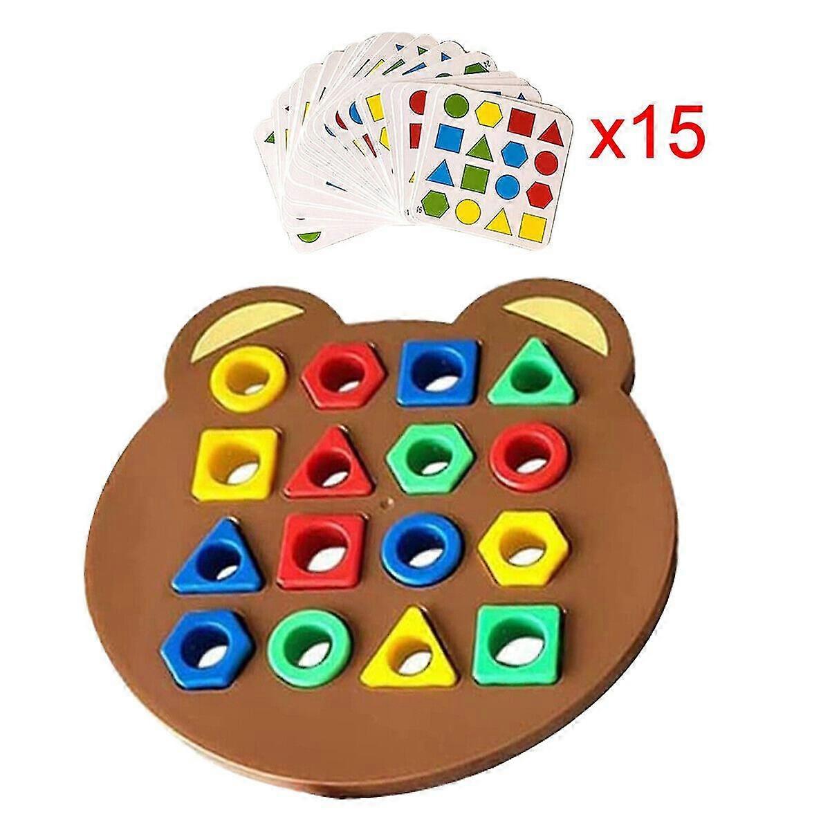 Kid Shape Matching Game Color Sensory Educational Toy Shape Quick Matching Board