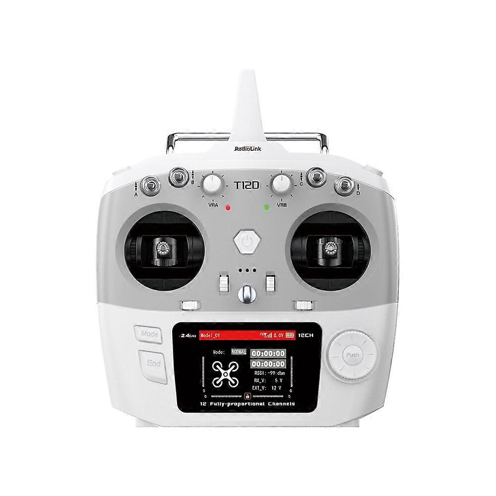 RadioLink T12D 2.4GHz 12CH PWM & SBUS & PPM & CRSF 2.8-Inch Color Screen Radio Transmitter with R12F
