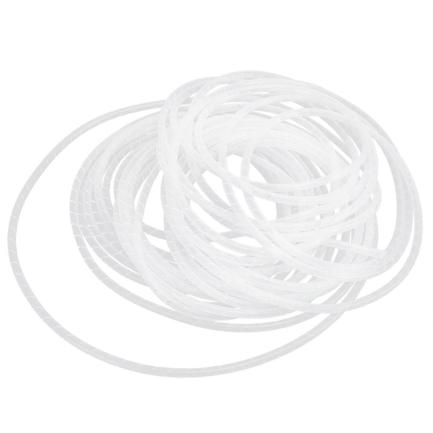 Spiral Wire Wrap Cord Sleeve Hose Flexible Cable Organizer Holder Management WhiteΦ14‑4.5meters