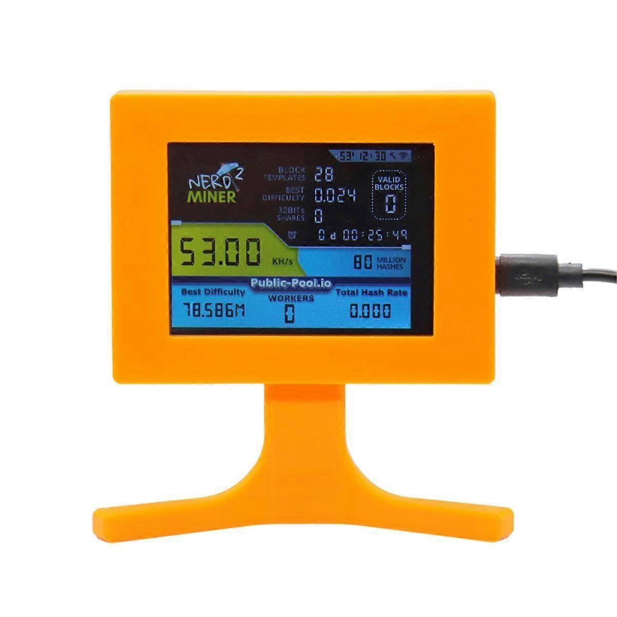 Nerdminer V2 56kh/S 2.8 Inch LCD Display Nerdminer Bitcoin Crypto Solo  Lottery Desk Miner Cryptocur