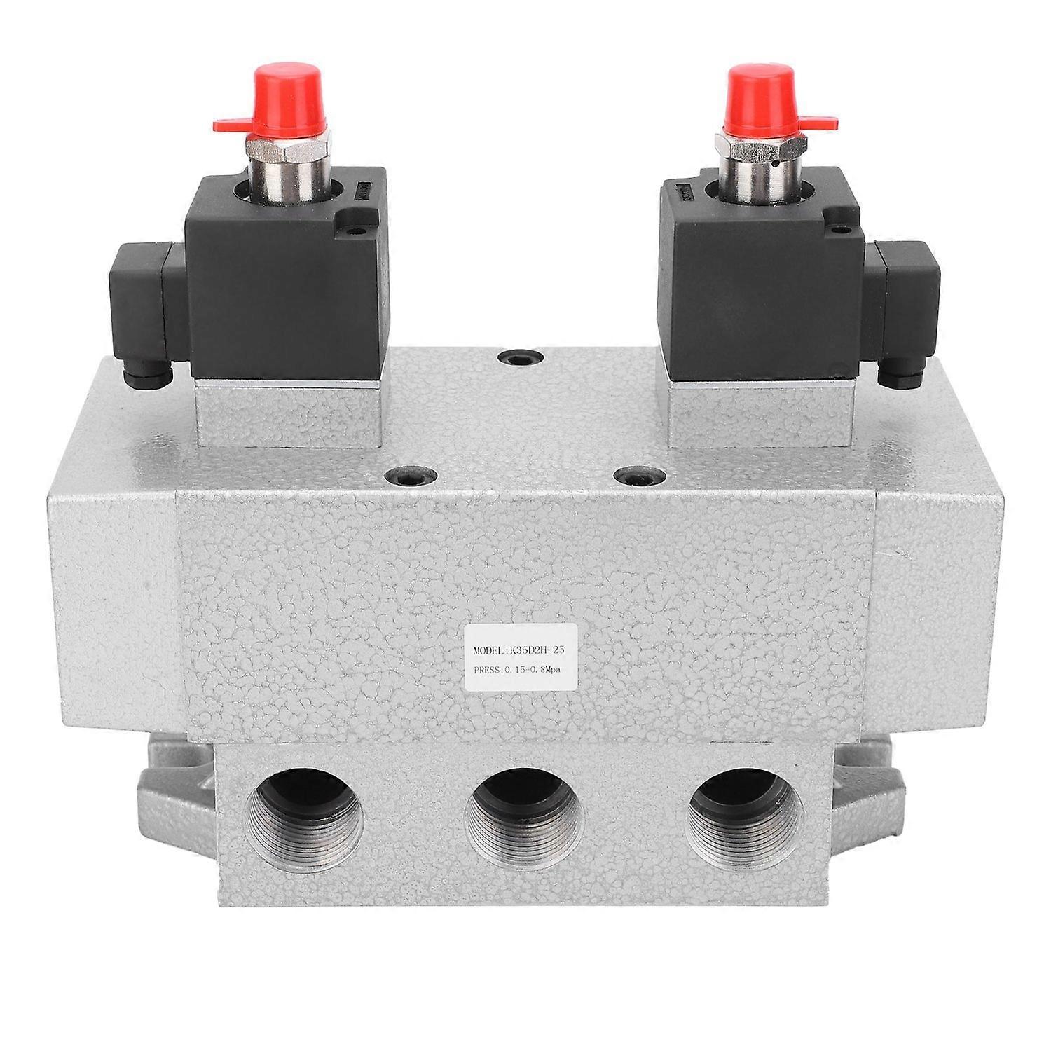 Solenoid Valve for Air Dual Coil Electronic Control 3‑Position 5‑Way G1in 0.15‑0.8Mpa K35D2H-25AC110