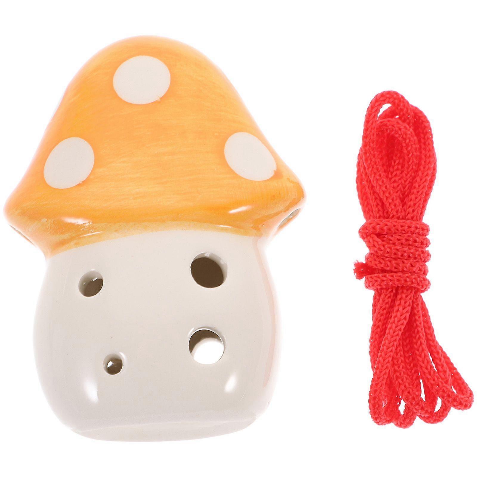 Mushroom Ocarina Toy Beginner Wind Instruments Kids 6-hole Ocarina Plaything