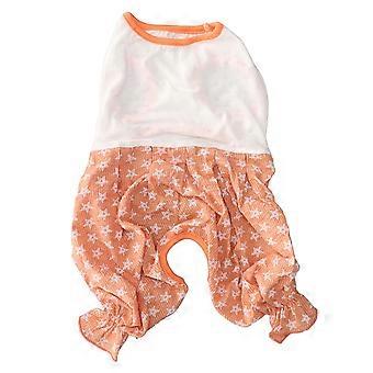 Pet Summer Clothes Breathable and Comfortable All Cotton Star Print Dog Bloomers for Small Medium Dogs Cats L