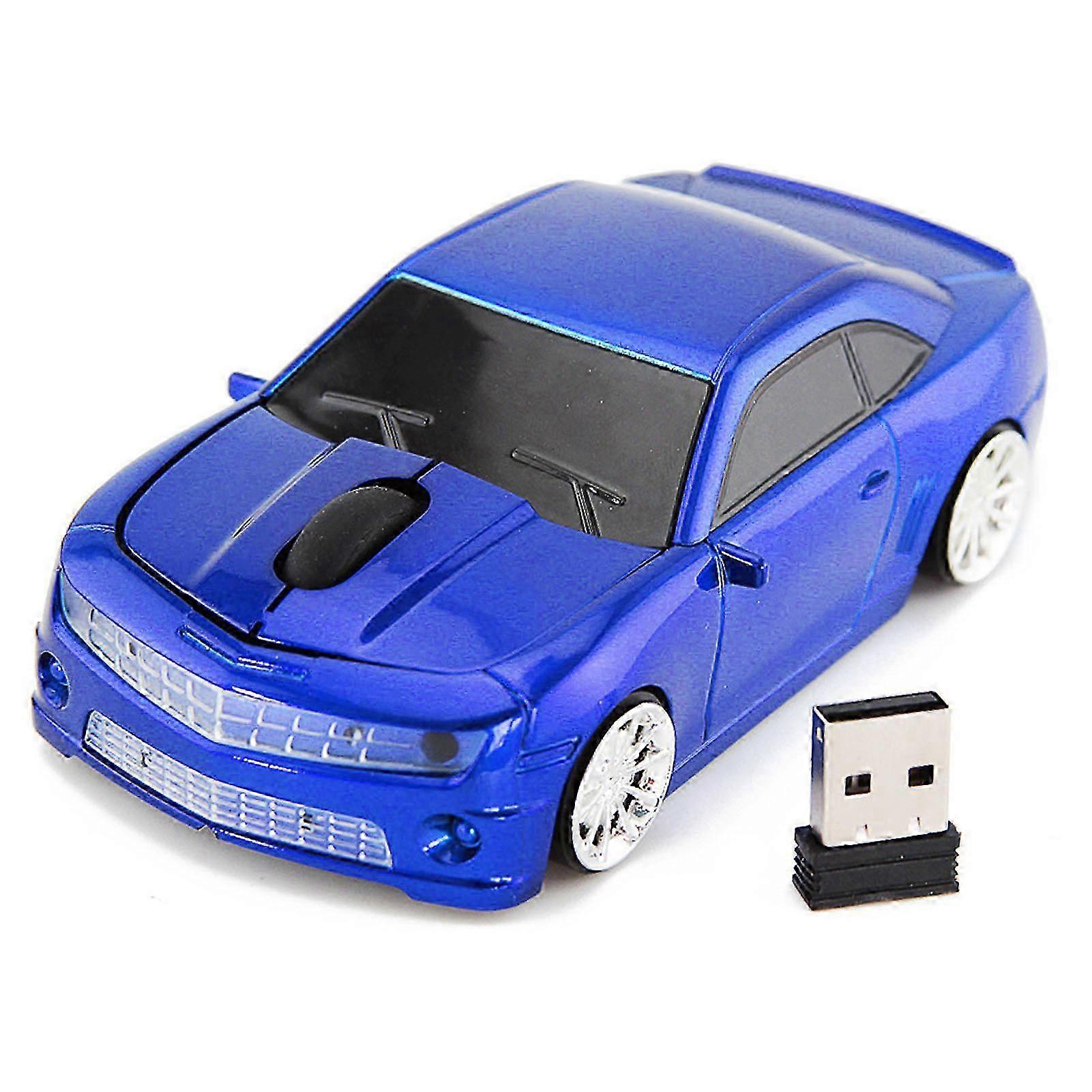 Sport Car Shaped Wireless Computer Mouse 2.4G High Accuracy Sensor Computer Mouse for Laptop Blue