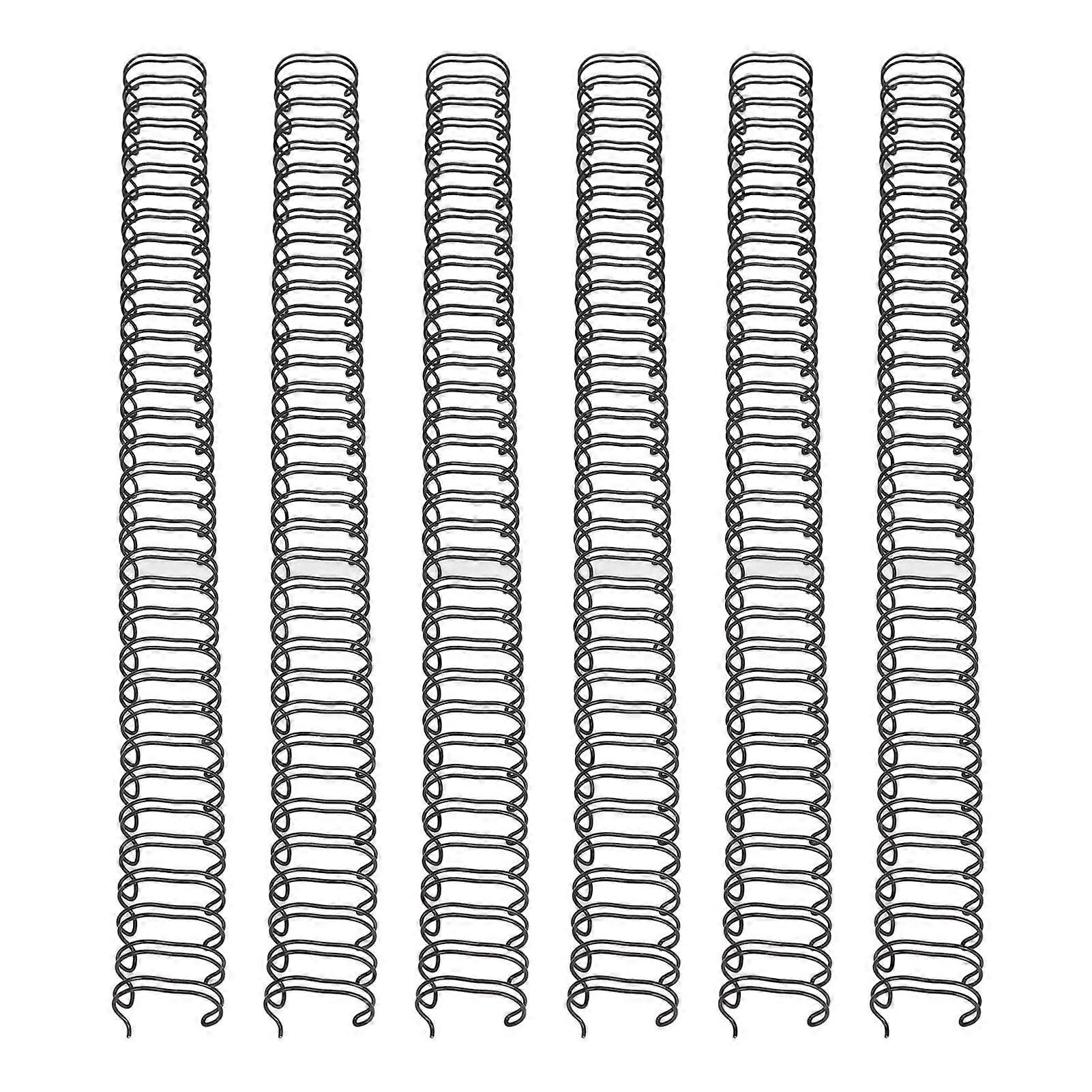 50Pcs Double Loop Wire Binding Spine 180 Sheet Capacity 3:1 Pitch 34 Loop 19mm Diameter Set Kit for A4 Paper Black