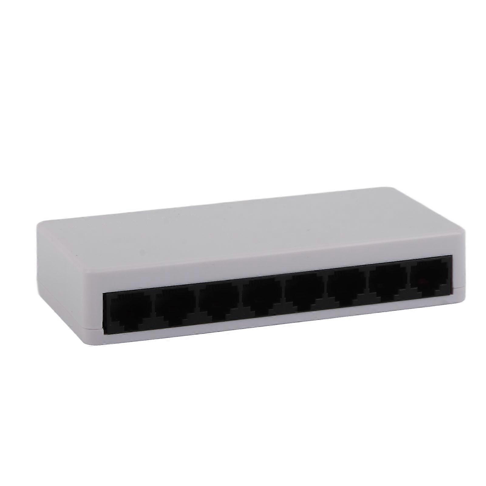 8 Port 10/100Mbps Ethernet Switch Support Desktop Wall Mount Unmanaged Home Network Switch Hub Office Ethernet Splitter 100?240V US Plug