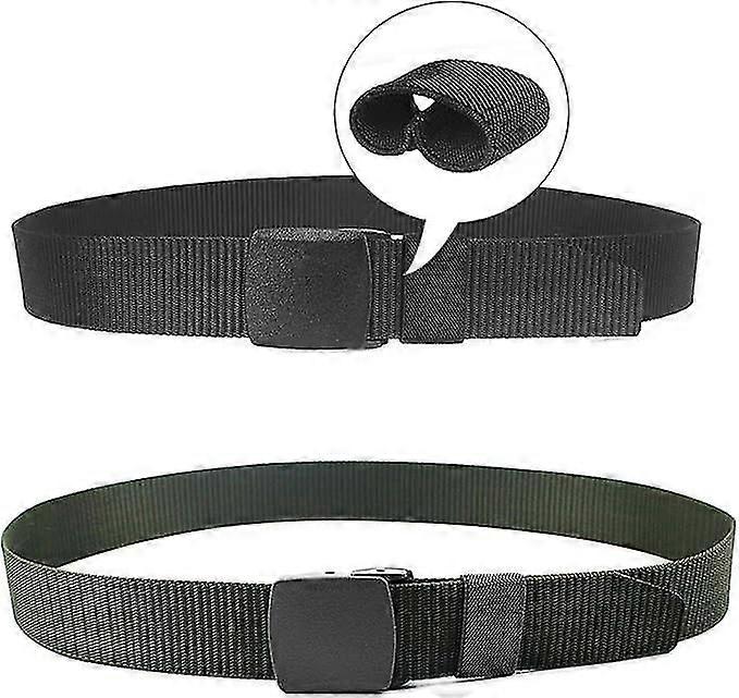 2er 120cm unisex belt nylon canvas belt for women and men, contin