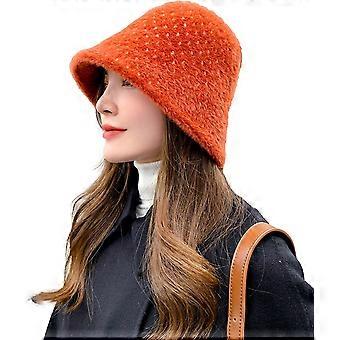 Women Winter Fisherman Hat Imitation Mink Velvet Casual Warm Fluffy Plush Bucket Cap