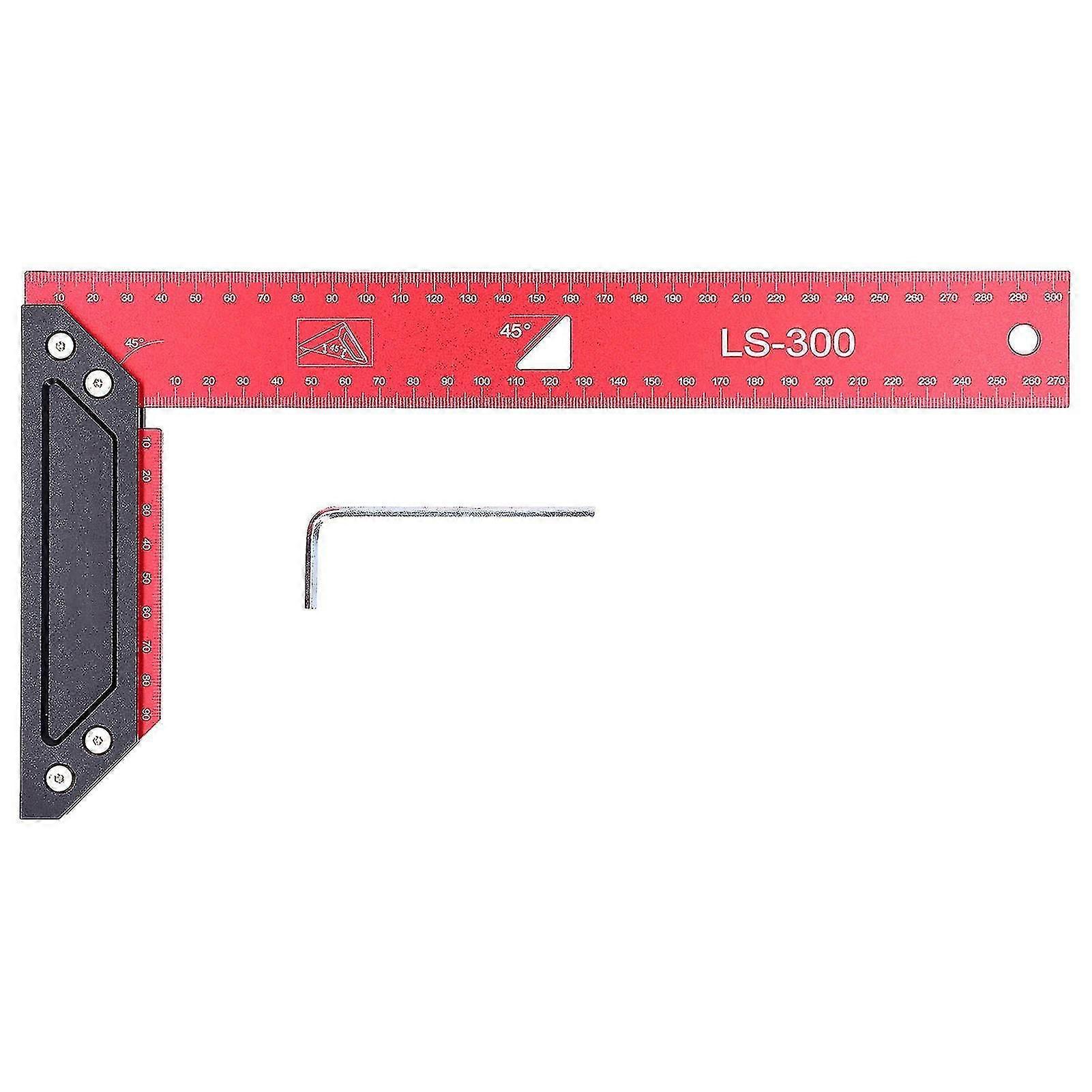 Aluminum Framing Woodworking Squares High Accuracy L Scribing Ruler With Laser Scale For Carpenter300mm