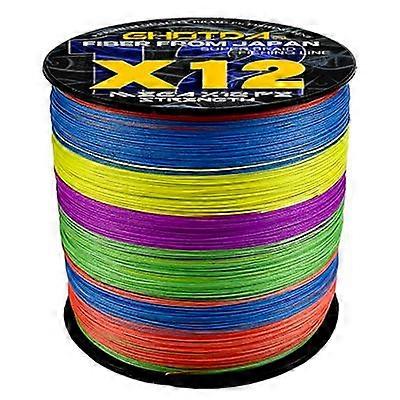 GHOTDA 12 Strands Super Strong PE Fishing Line for Saltwater and Freshwater 1000M 500M 300M X12 20-120LB Without Scale or Ruler