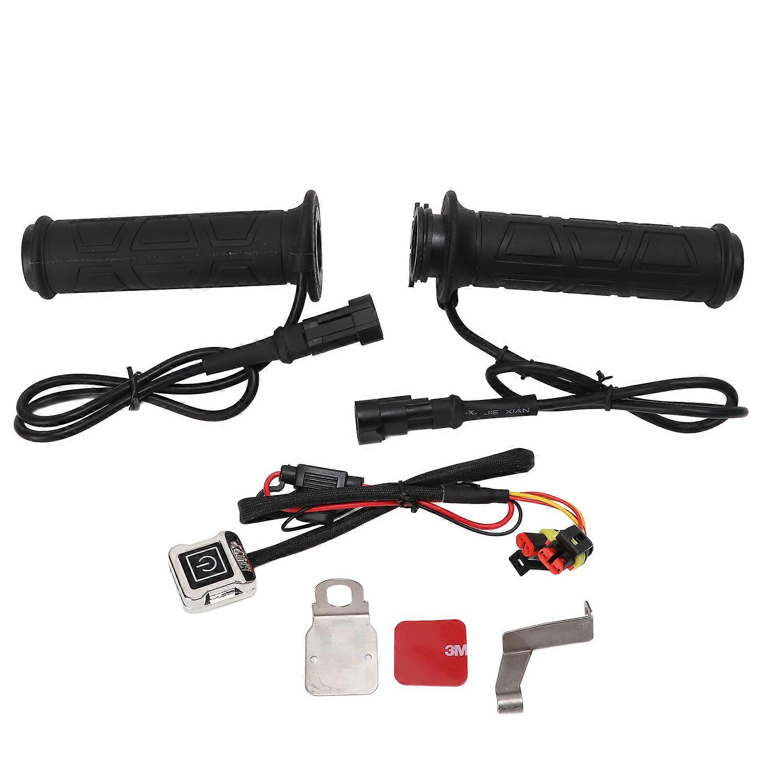 Motorcycle Heated Grip 22mm 3 Gear Adjustable Temperature Handlebar Handle Warmer