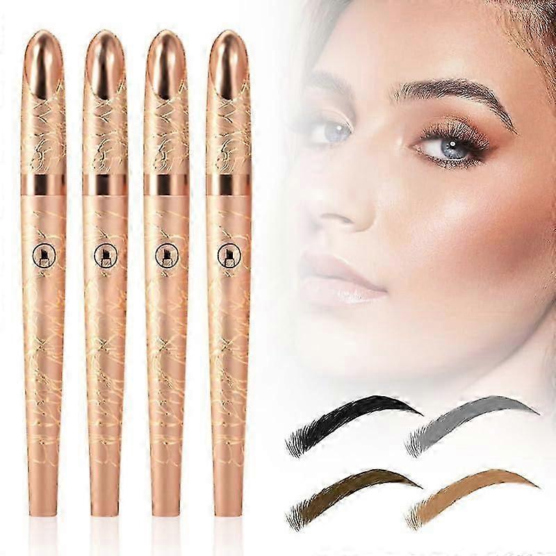 haute qualité2024 Nouveau crayon à sourcils magique imperméable, crayon à sourcils 3D Microblading 4 pointe de fourchette, crayon à sourcils à trait fin avec pointe de micro-fourchette
