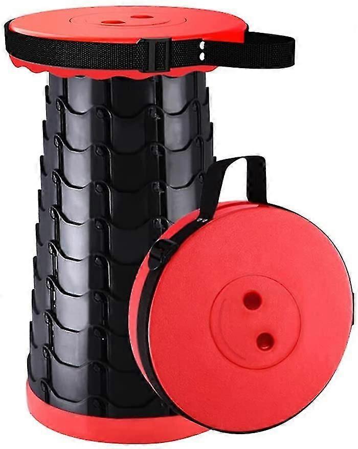 Portable Folding Camping Stool, Plastic Retractable Chair, 150kg Capacity