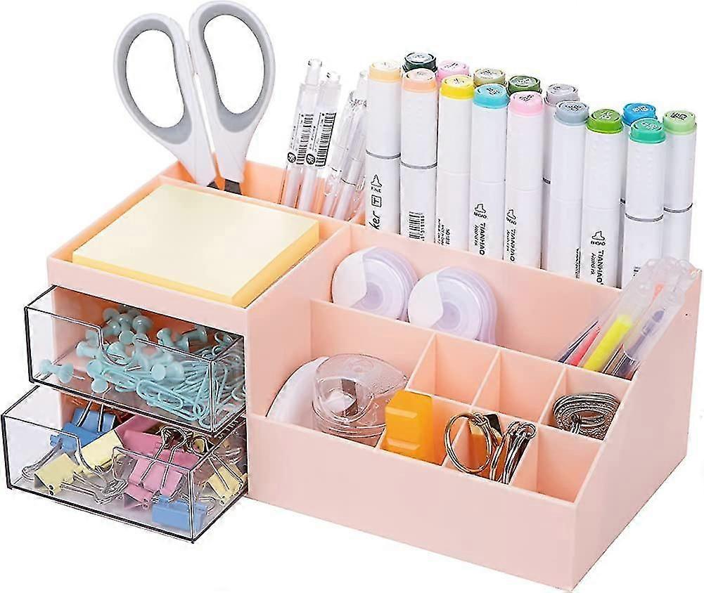 حامل القلم لمكتب لطيف - حامل قلم رصاص مع درج 2 - Kawaii مكتب